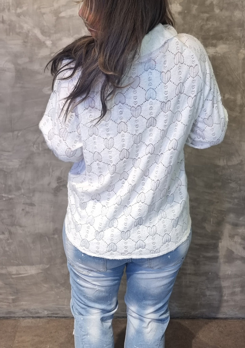 Flower Knitted Lace Blouse