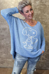 Snoopy Baggy Sweater Blue