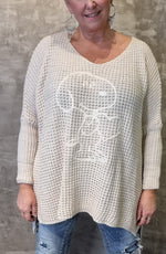Snoopy Baggy Sweater Sand