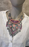 Novalie Necklace With Earings Pink