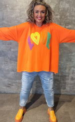 Love Sweater Neon Orange