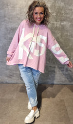 Kiss Hoodie Sweater Pink