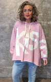 Kiss Hoodie Sweater Pink