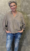 Lina Linen Blouse Taupe
