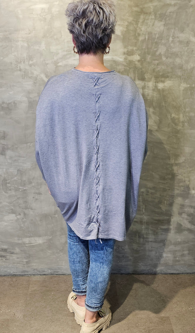 Cindy Long Sweater Grey