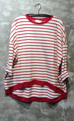 Striped Baggy top Light Red