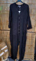 Alwa Linen Jumpsuit Black