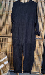 Alwa Linen Jumpsuit Black