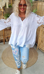 Maiken Lace Blouse White