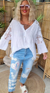 Maiken Lace Blouse White