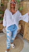 Maiken Lace Blouse White