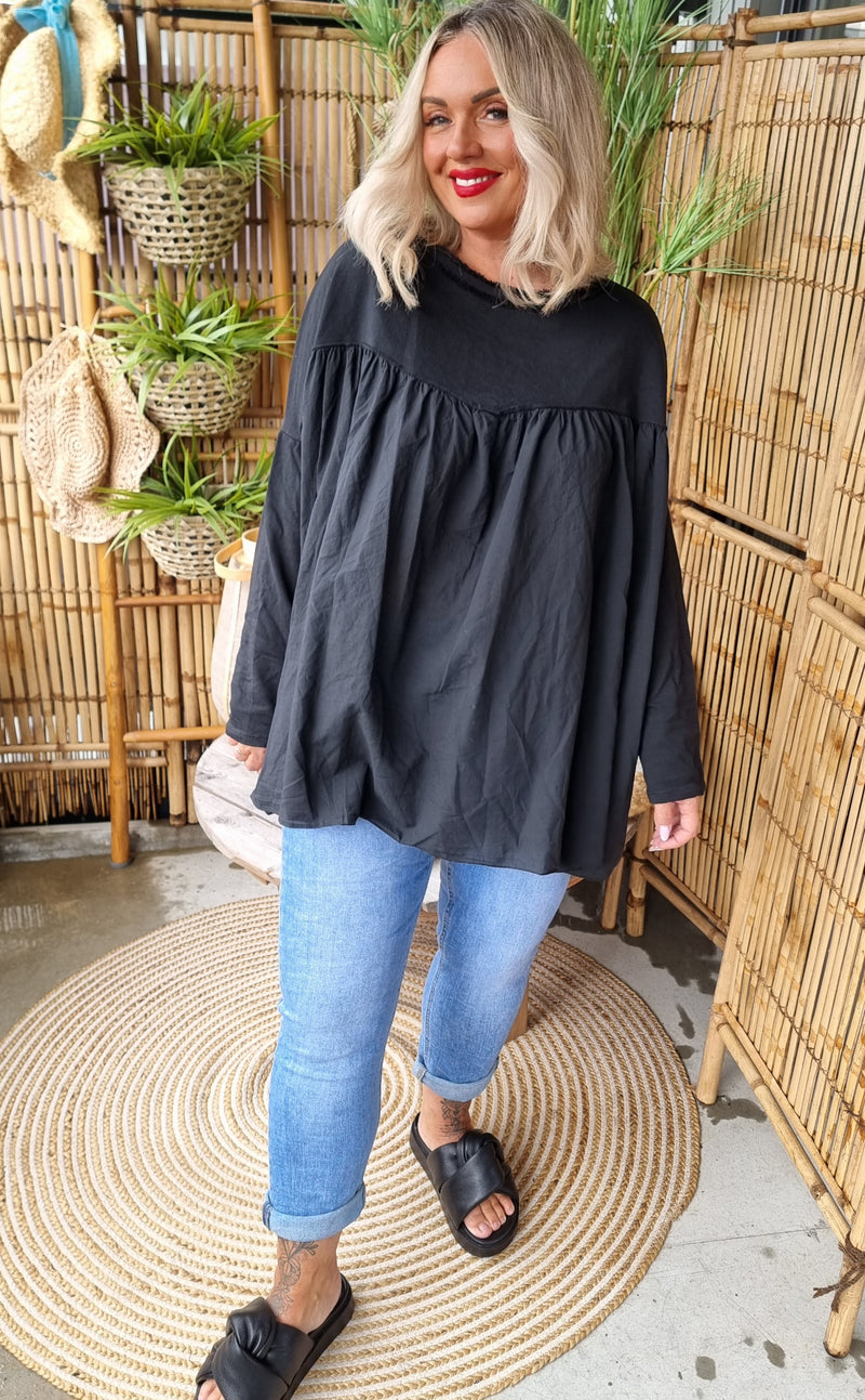 Stella Baggy Top Black