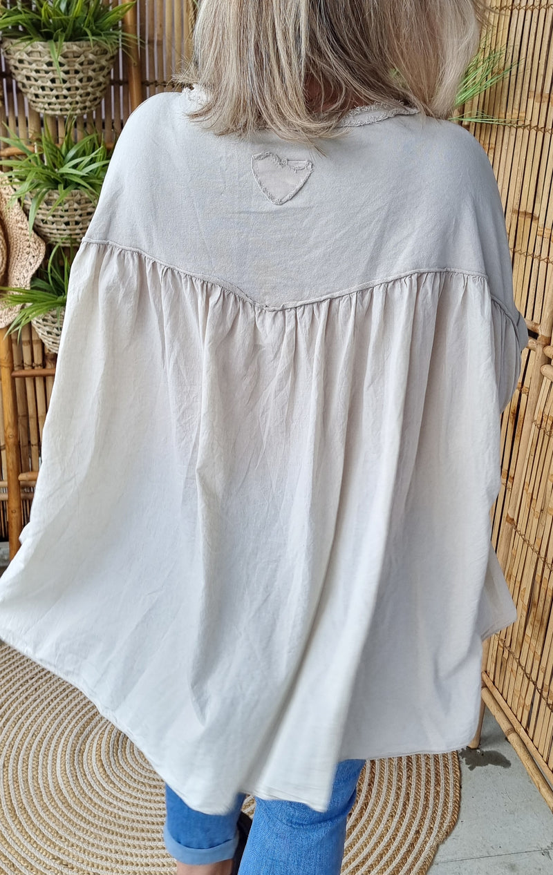 Stella Baggy Top Sand