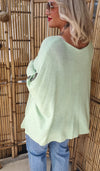 Selma Heart Sweater Light Green