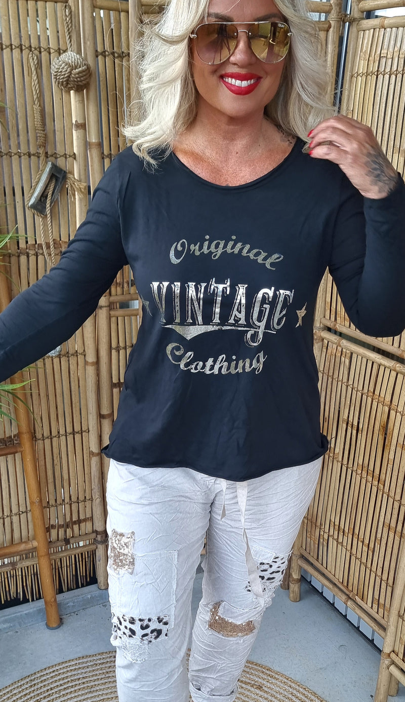 Vintage Top Black