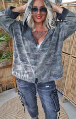 Camo Hoodie Jacket Kaki