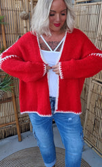 Kendra Knitted Jacket Red