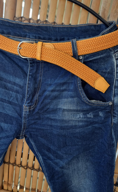 Olivia Stretch Belt Mustard