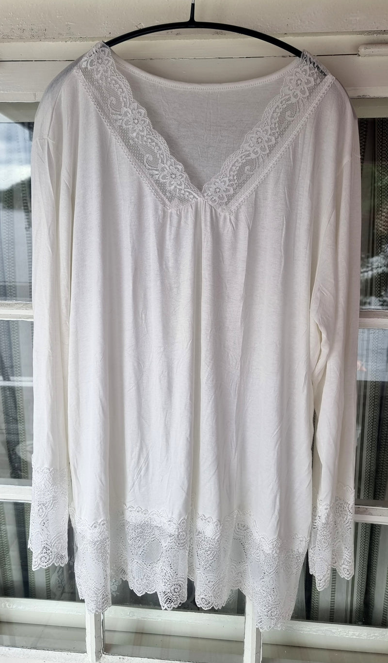 Frenchy Lace Top Creme