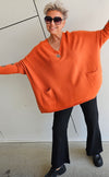 Stella Star Sweater With Pockets Rust