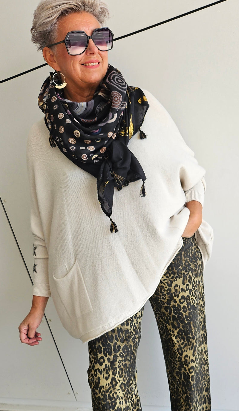 Stella Star Sweater With Pockets Beige