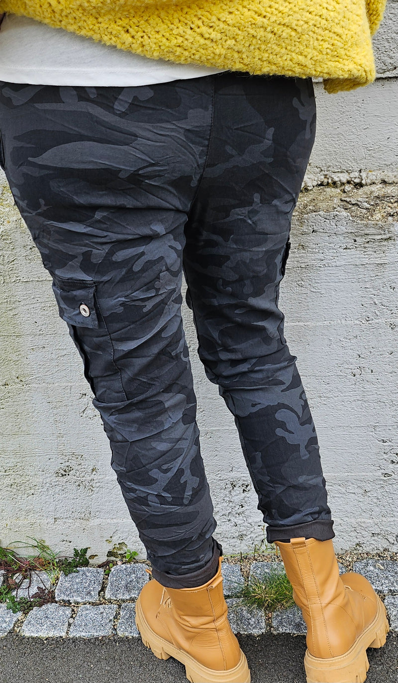 Camo Cargo Pant Black/Grey