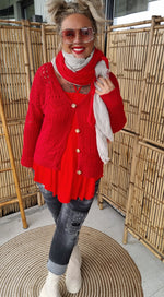 Holia Knitted Jacket Red