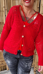 Holia Knitted Jacket Red