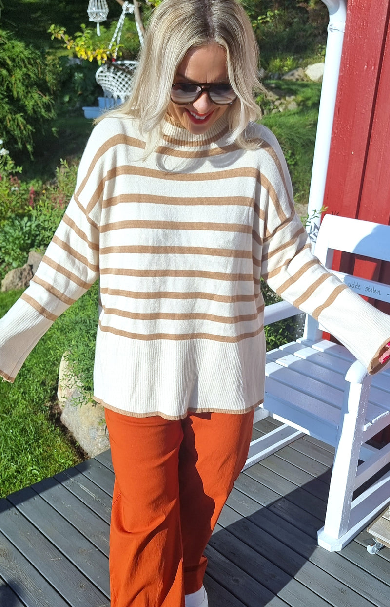 Striped Sweater Camel