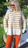 Striped Sweater Camel