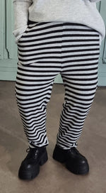 Comfy Pant Stripe Black Grey