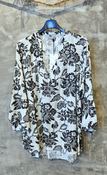 Mina Flower Blouse Black