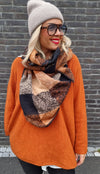 Line Scarf Brown