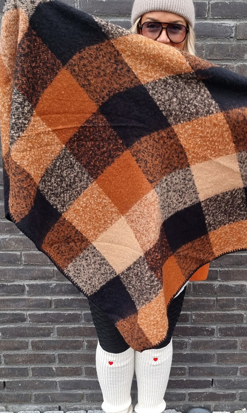 Line Scarf Brown