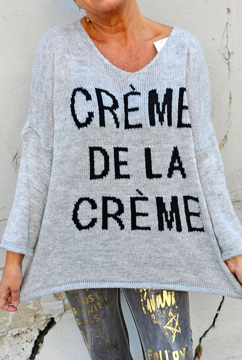 Creme De La Creme Sweater Grey