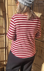 Striped Top Burgundy