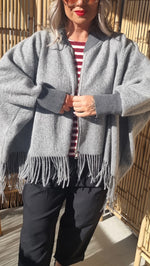 Clara Poncho Jacket Grey