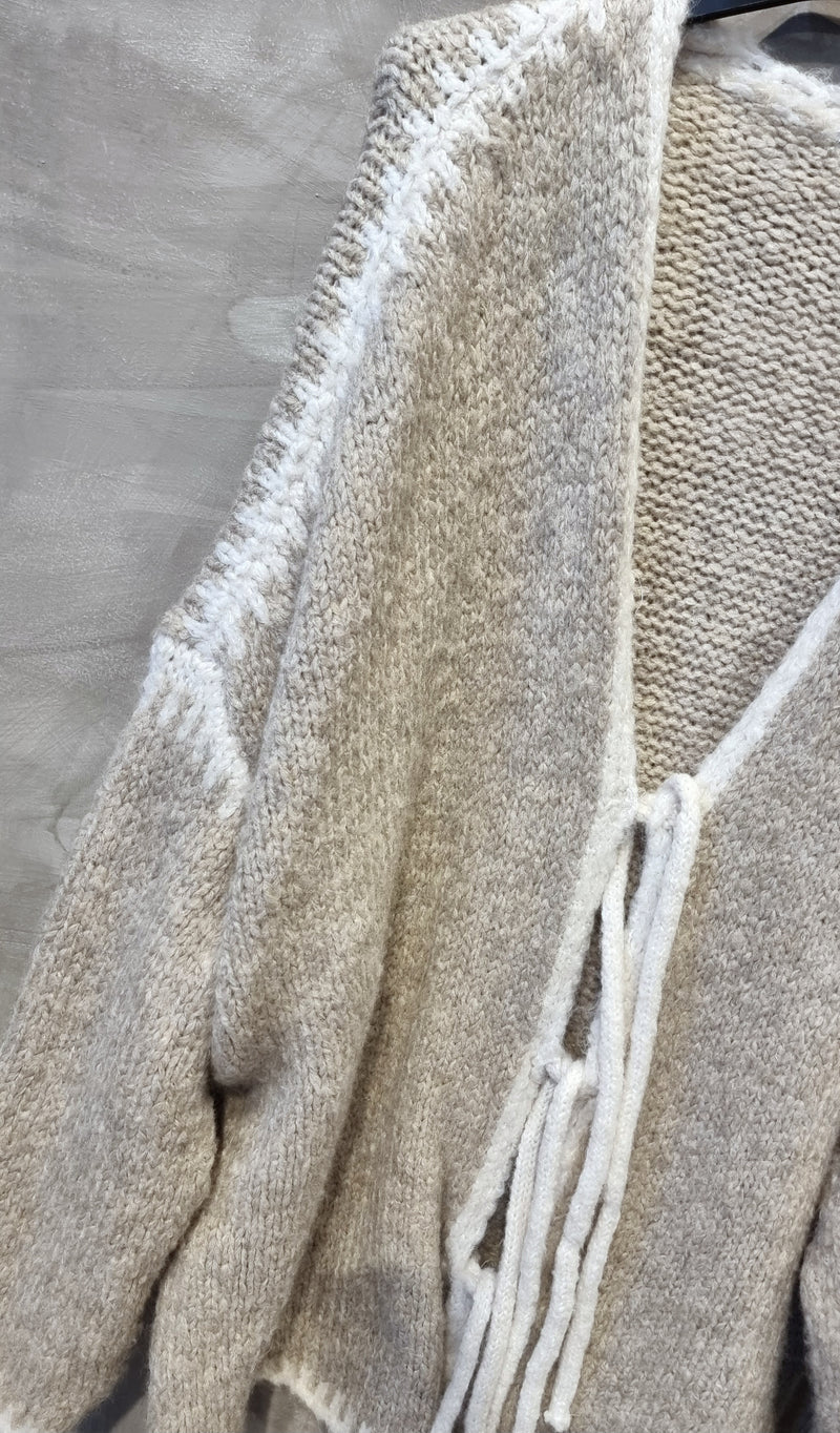 Kelly Knitted Jacket Sand