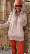 Frenchy Lace Top Nude