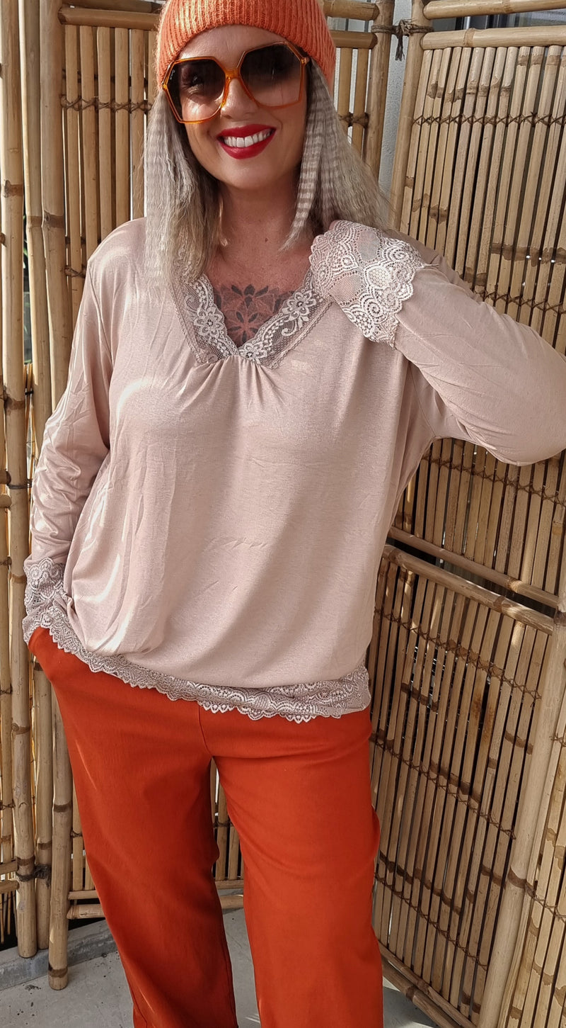 Frenchy Lace Top Nude