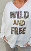 Wild And Free Sweater With Leo Offwhite