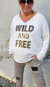 Wild And Free Sweater With Leo Offwhite