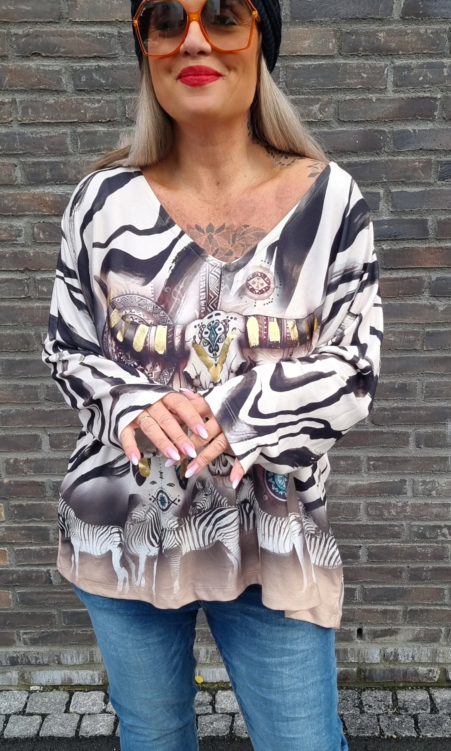 Bull Print Top