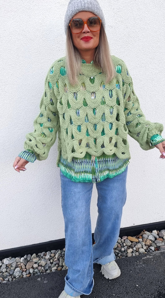 Sofia Knitted Sweater Green