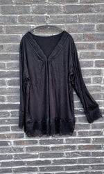 Frenchy Lace Top Black