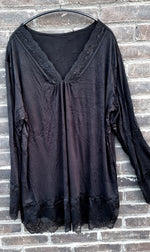 Frenchy Lace Top Black