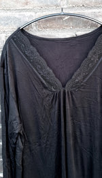 Frenchy Lace Top Black