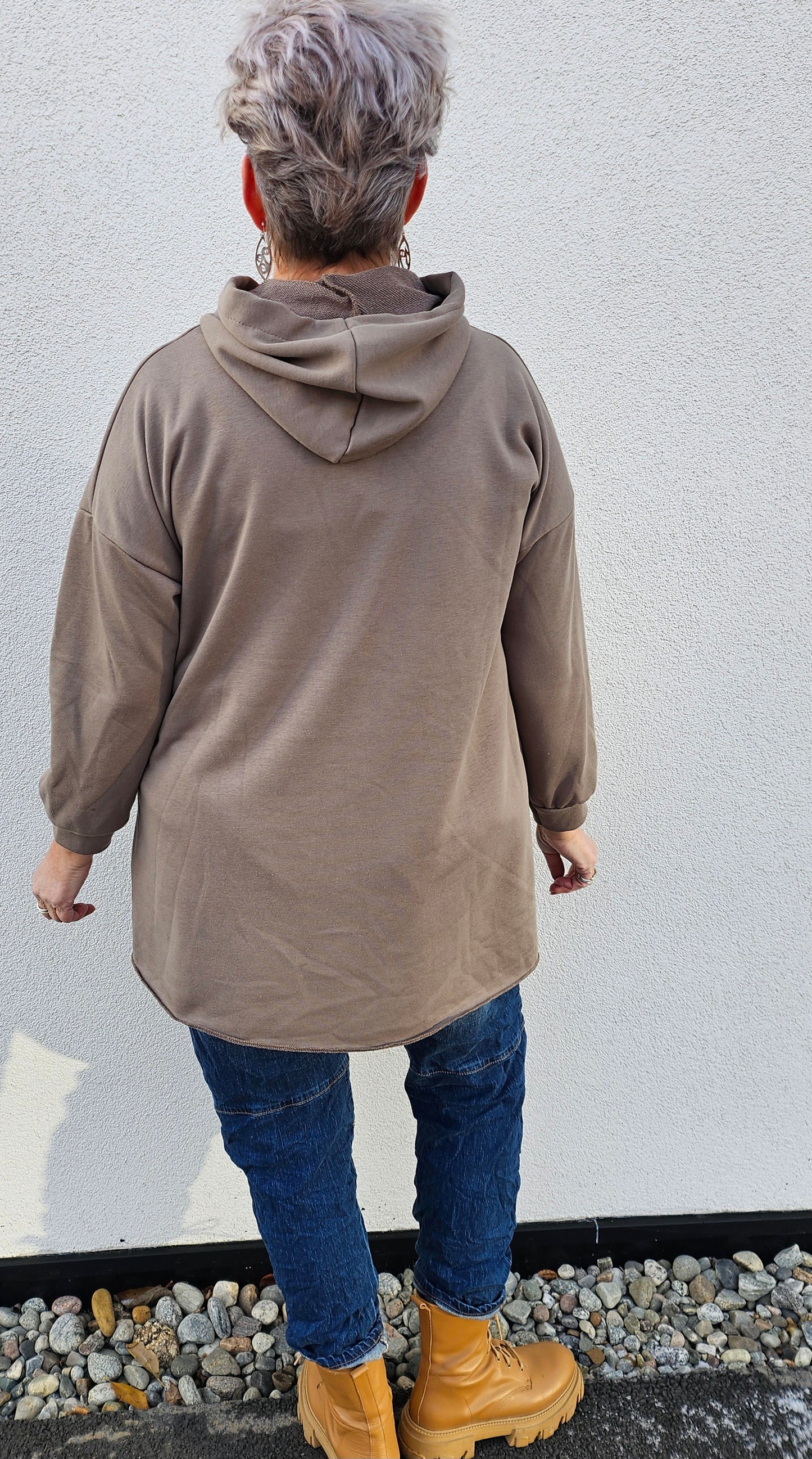 Love Hoodie Sweater Taupe