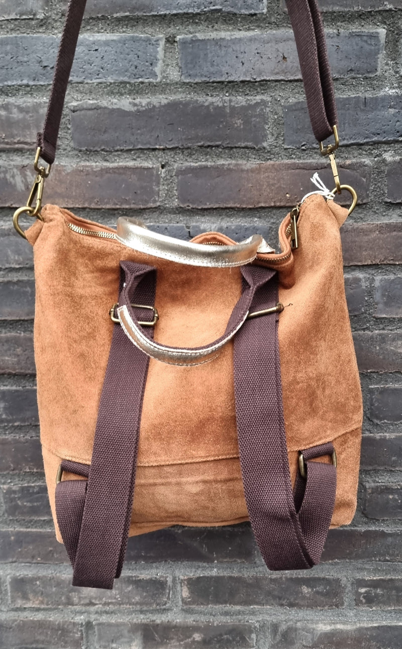 Bianca Leather Backpack Cognac