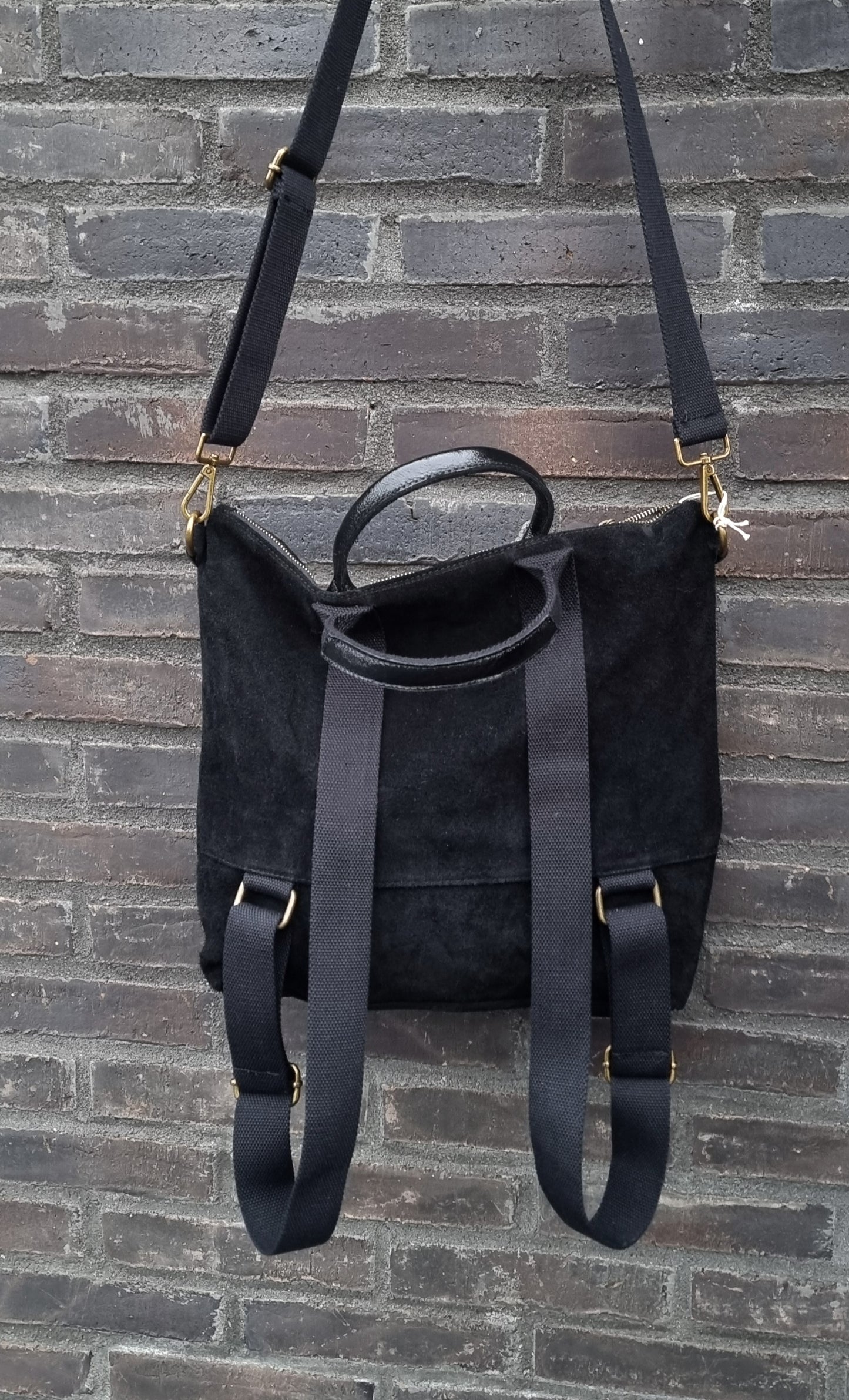 Bianca Leather Backpack Black